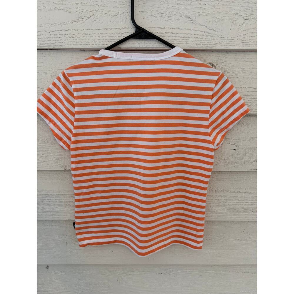 Vans Orange & White Striped Lemon Patch Tee Small - Picture 4 of 7